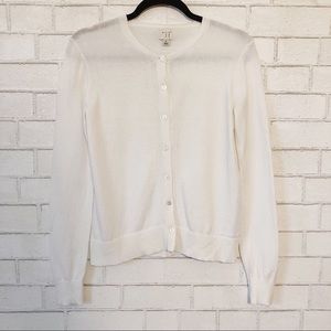 🌻 White Button Cardigan Sweater